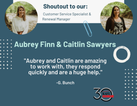 Corrected Employee shoutout Aubrey & Caitlin