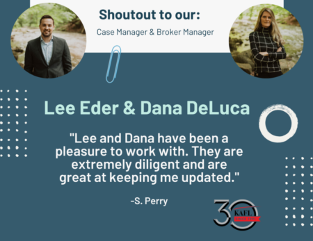 Employee shoutout Lee and Dana